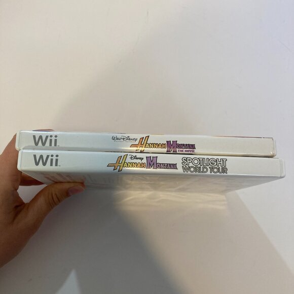 Nintendo Wii Video Game Bundle 2 Hannah Montana World Tour & The Movie + Manuals - Picture 3 of 8